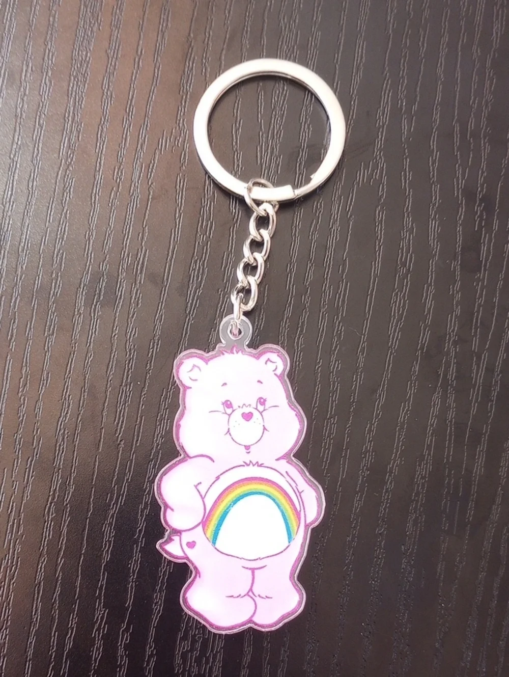 Care Bears Pink Cheer Bear Rainbow Keychain Bag Accessory